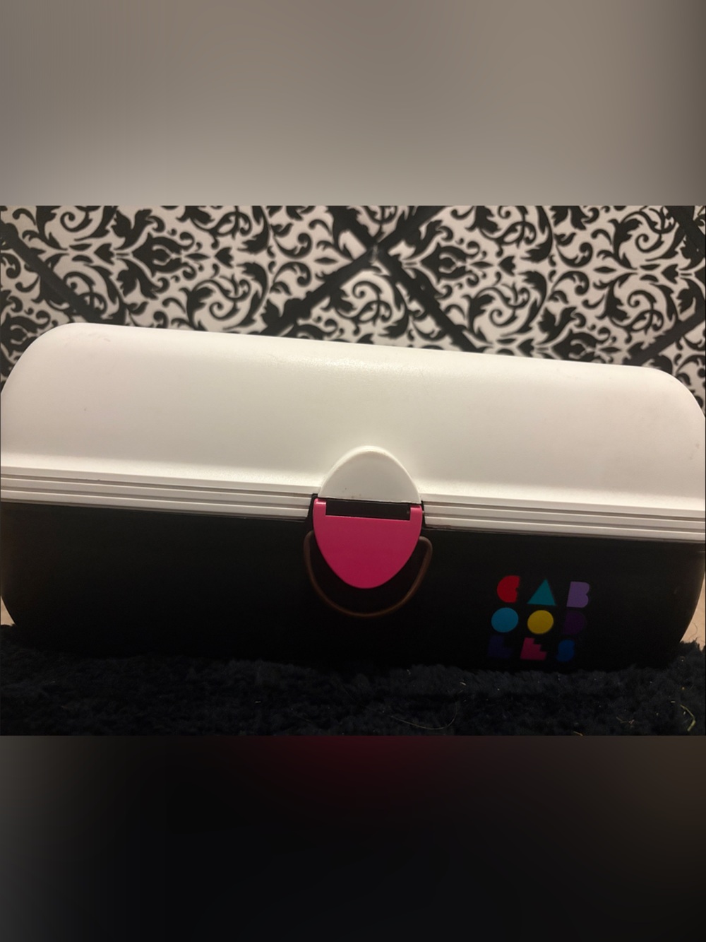 Cricut White and Black Craft Case with Pink Latch vintage